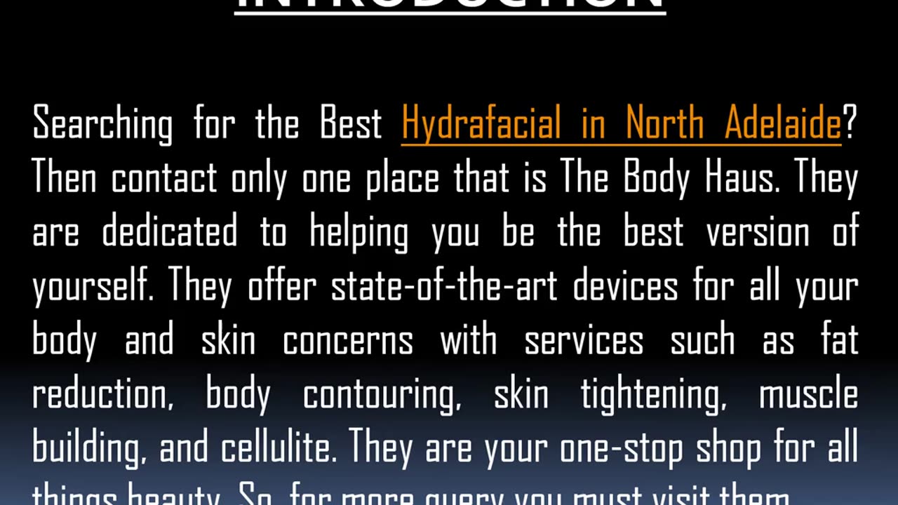 One of the Best Hydra facial in North Adelaide