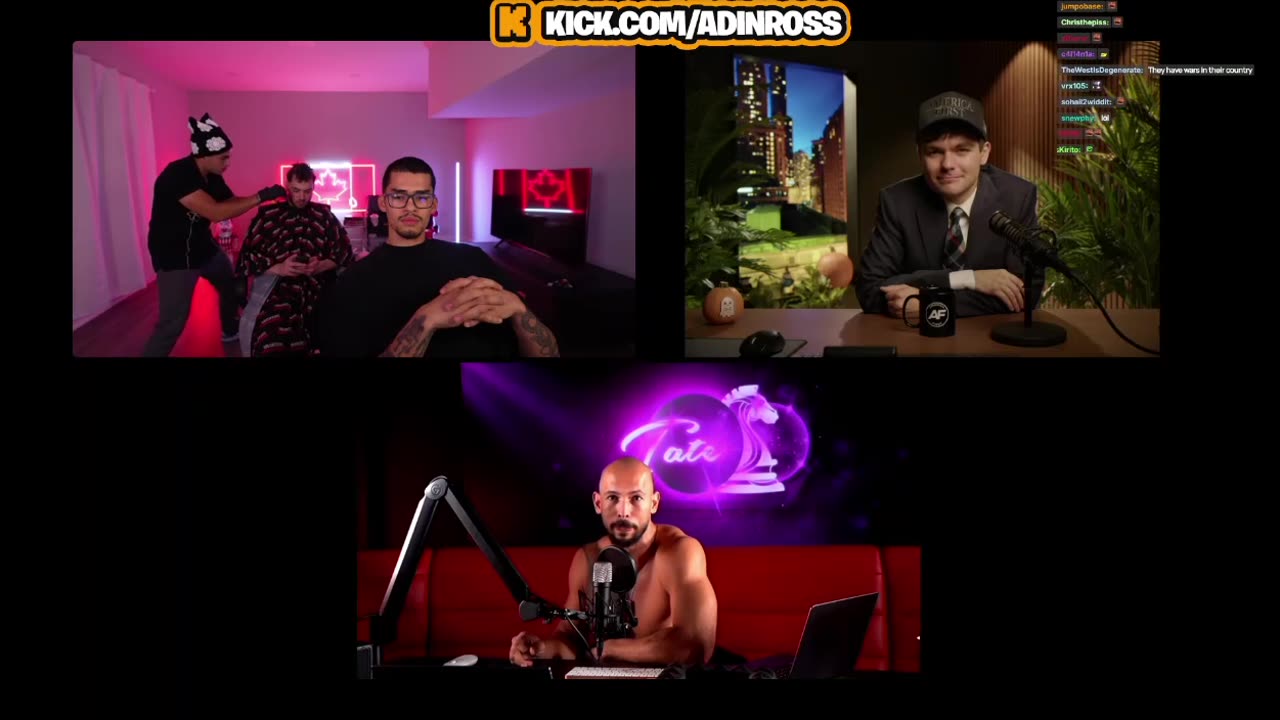 Nick Fuentes, Adin Ross, Sneako, Andrew and Tristan Tate Stream
