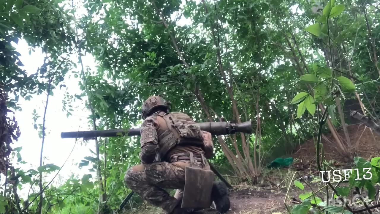 Russians Take a Direct Hit from Ukrainian Recoilless Gun