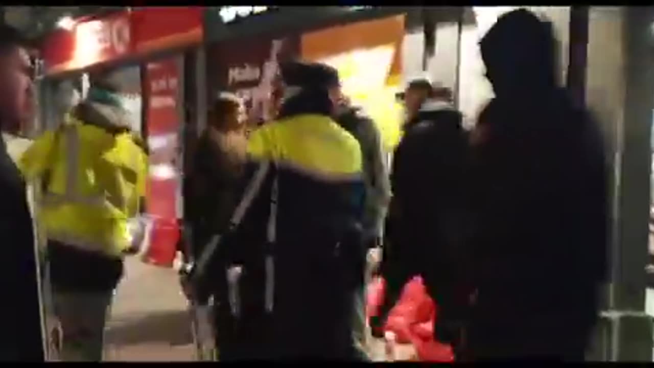 An Irish policewoman has taken placards, which call for Taoiseach Leo Varadkar to resign,