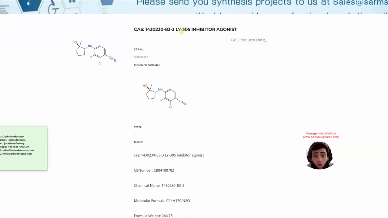 LY-305 inhibitor agonist CAS: 1430230-83-3