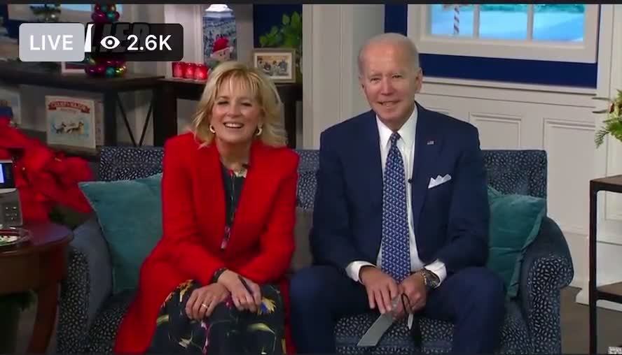 Watch Biden's Awkward Reaction to Dad: 'Merry Christmas and Let's Go Brandon!':