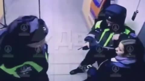 A police officer attacked other employees