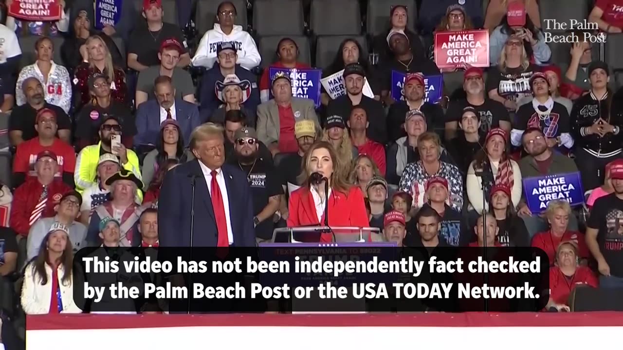 Donald Trump addresses Puerto Rico with Senator Zoraida Buxó and courts Latino vote at PA rally