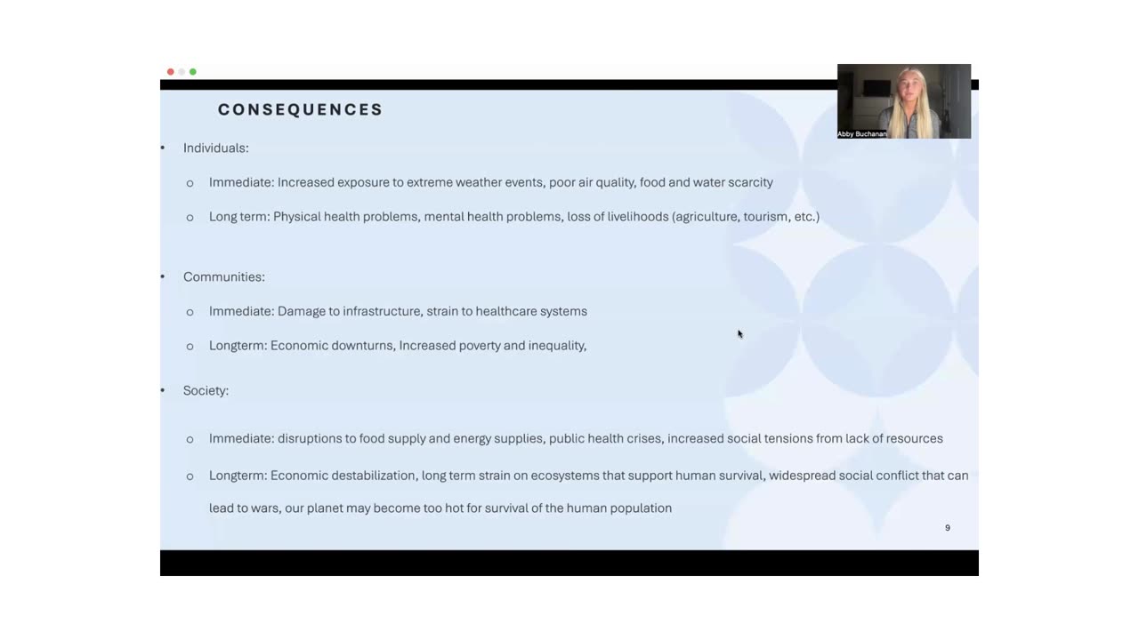 Climate Change Presentation: Social Problems