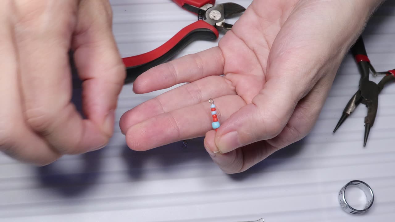 DIY Beaded Dangle Earrings with Turtle Metal Charm, Handmade Jewelry Tutorial