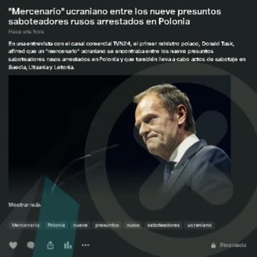 "Mercenario" ucraniano entre los nueve presuntos saboteadores rusos arrestados en Polonia