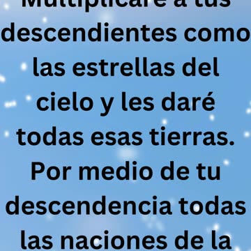 "Promesas de Bendición y Obediencia" enesis 26:4-5
