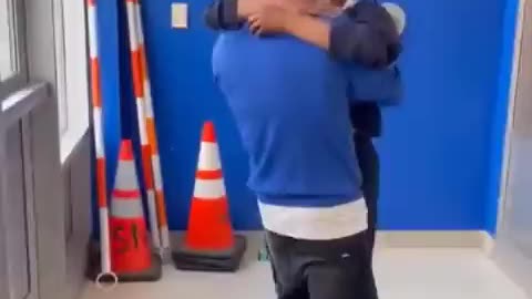 Daughter Sees Father After He Spent 9 Years In Prison