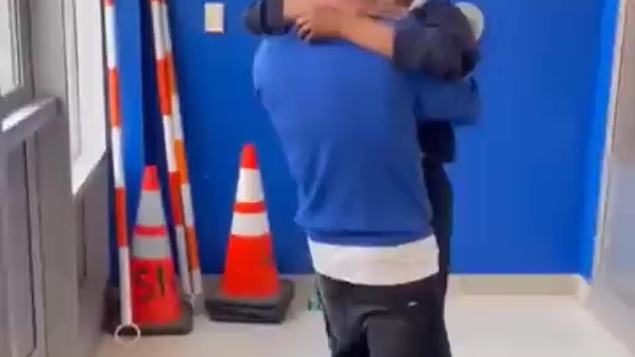 Daughter Sees Father After He Spent 9 Years In Prison