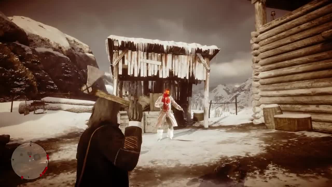 RDR2 - What if John Throws a Viking Axe in Micah's face