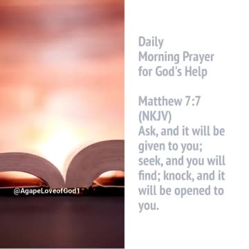 Daily Morning Prayer for God's Help #Shorts