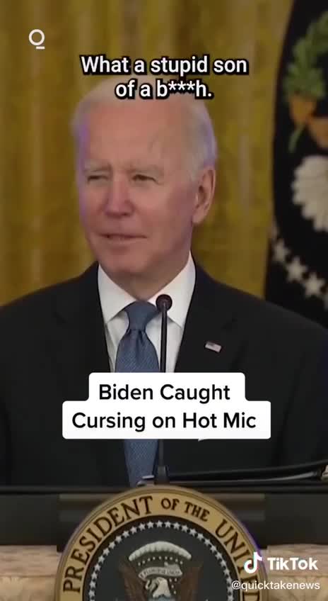 WOW Joe Biden Calls A Report A "Stupid SOB" Unreal