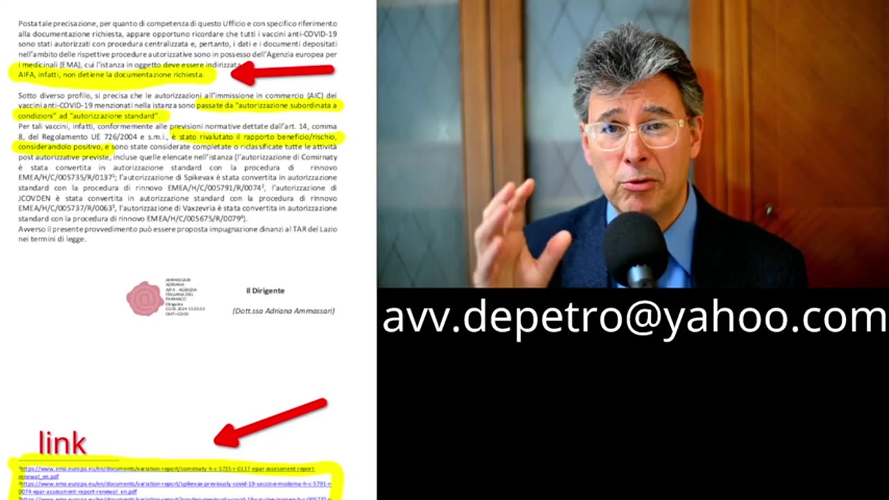 AVVOCATO ROBERTO DE PETRO - “AIFA, INFATTI, NON DETIENE LA DOCUMENTAZIONE RICHIESTA!!”👿 (I Parte)