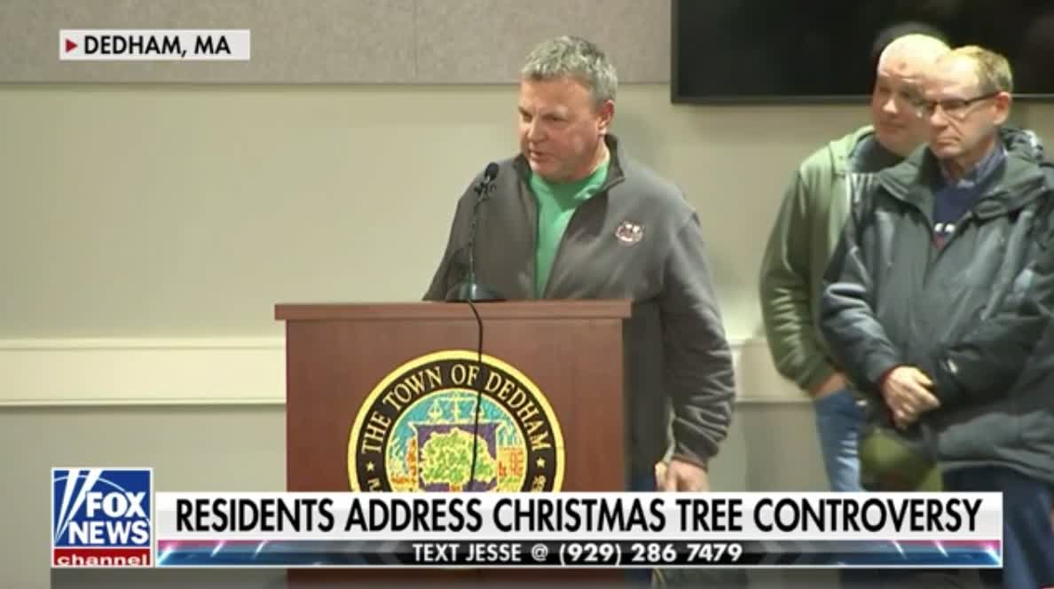 Jesse Watters gives an update on the Christmas Tree saga in Dedham, Massachusetts