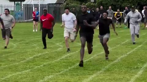Fathers had a race & boy almost everyone was pulling a muscle LOL