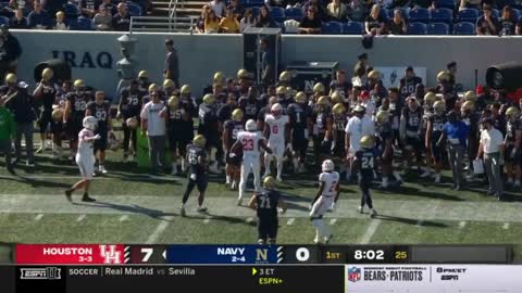 Navy QB drops a dime to the wrong team