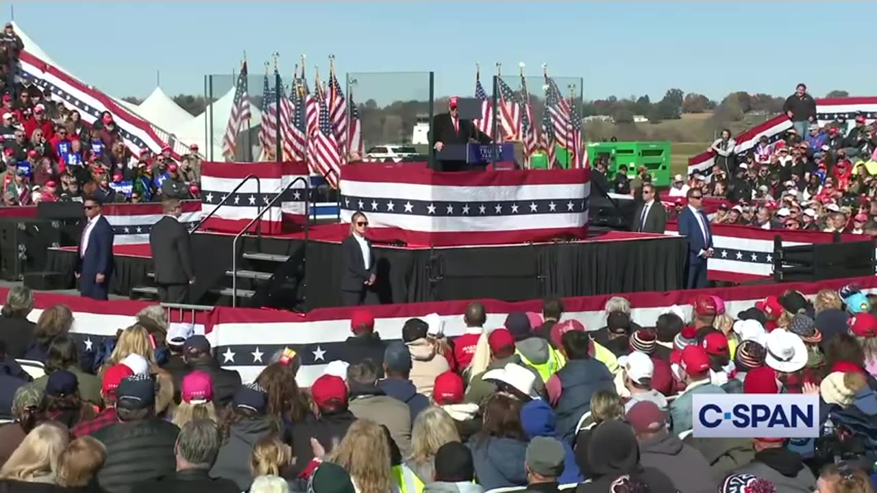 C-SPAN - Former President Trump on Bulletproof Glass