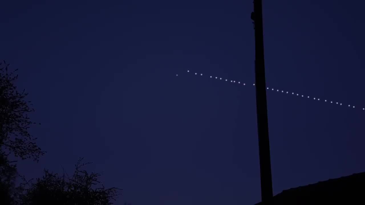 Starlink Satellites train seen in the sky | On mid of night