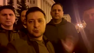 'We are here' -defiant Zelenskiy on the streets of Kyiv