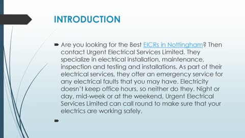 Get The Best EICRs in Nottingham.