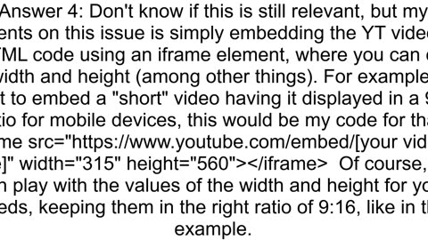 embedding youtube videos aspect ratio