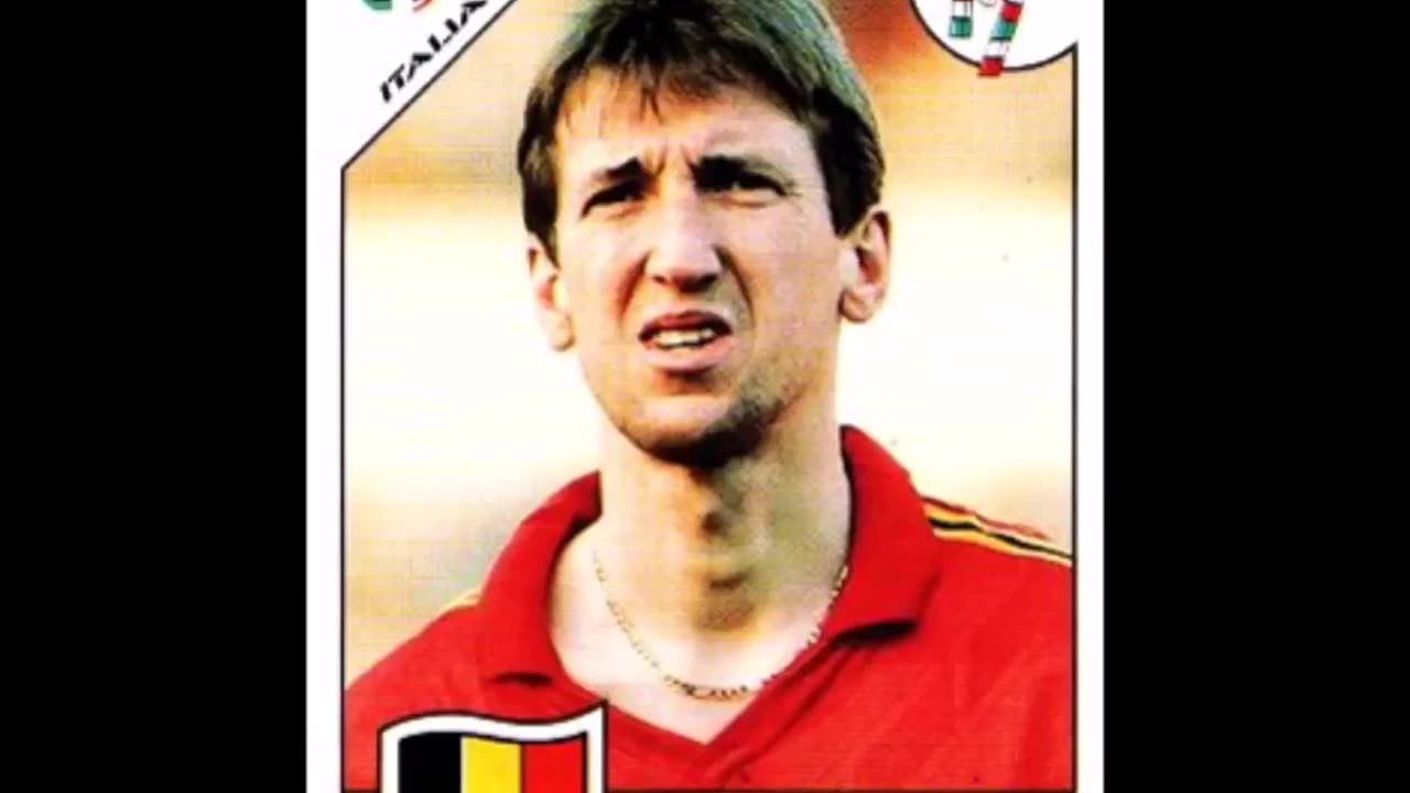 PANINI STICKERS BELGIUM TEAM WORLD CUP 1990