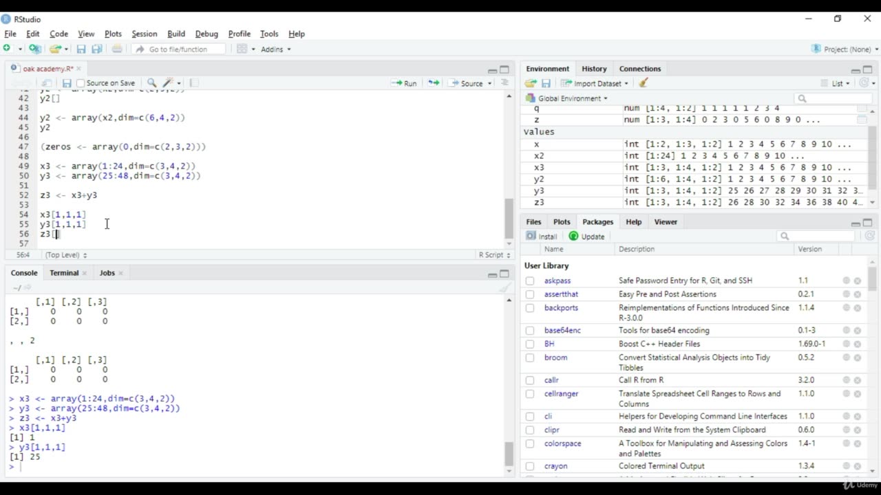 Python Full Course - Chapter 23 - 2. Subsections of an Array in r programming