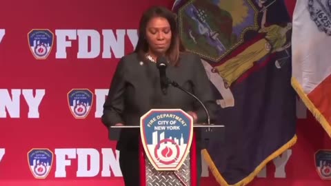 Letitia James was booed and heckled at an FDNY ceremony today.