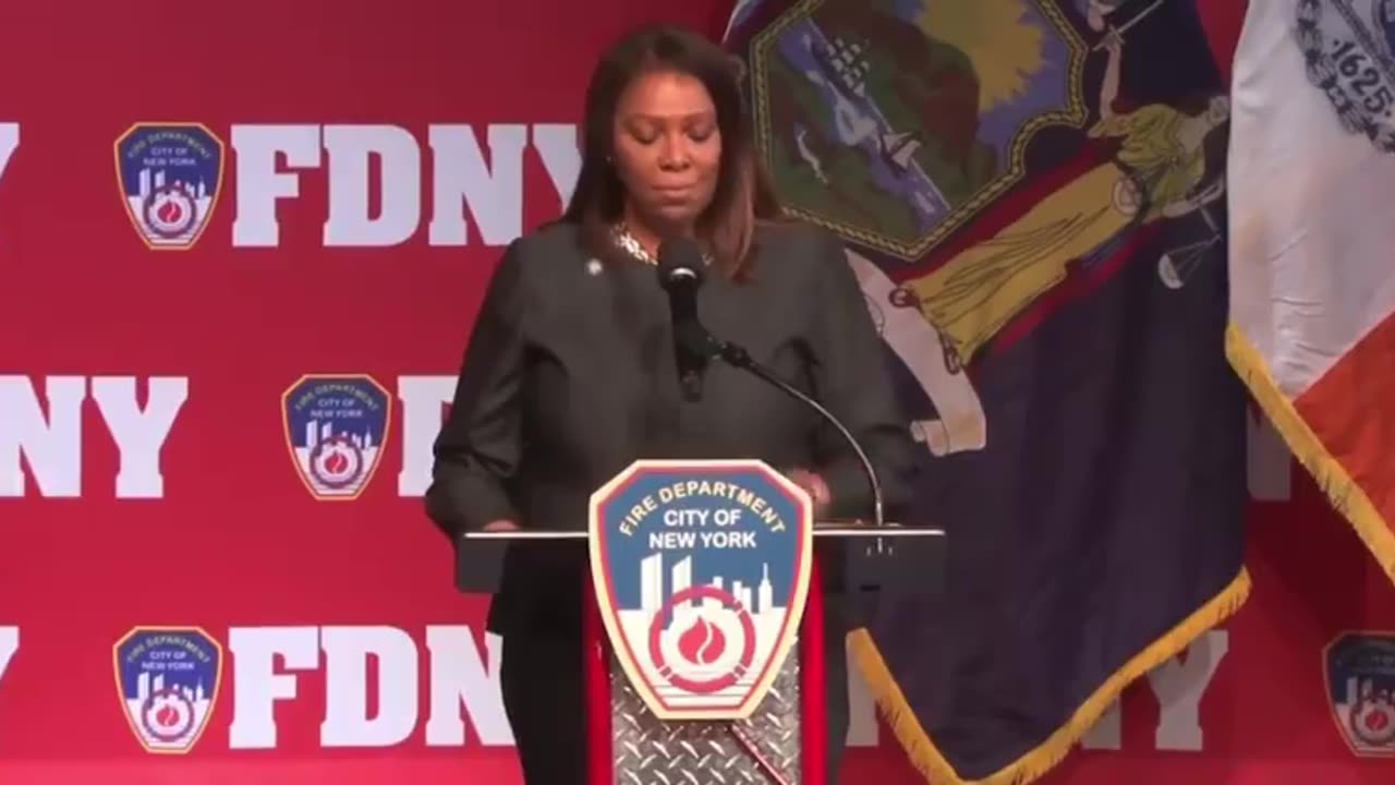 Letitia James was booed and heckled at an FDNY ceremony today.