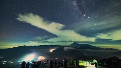 What will you think when you look down at the sea of clouds and the sky