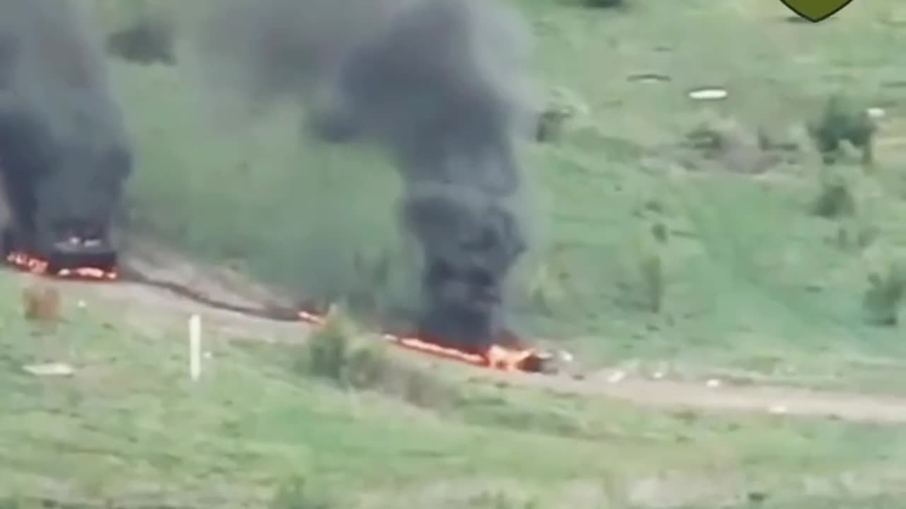 Burning Russian APCs After Failed Assault on Chasiv Yar