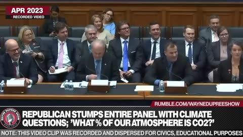 WOW! Republican Stumps Climate Change Panel