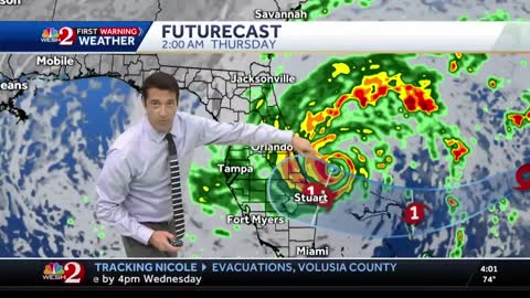 Tracking Tropical Storm Nicole Tuesday 4 p.m.