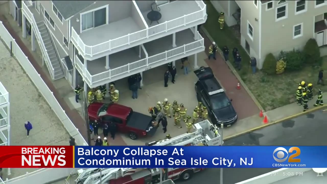 Balcony collapses at condominium in Sea Isle City, New Jersey