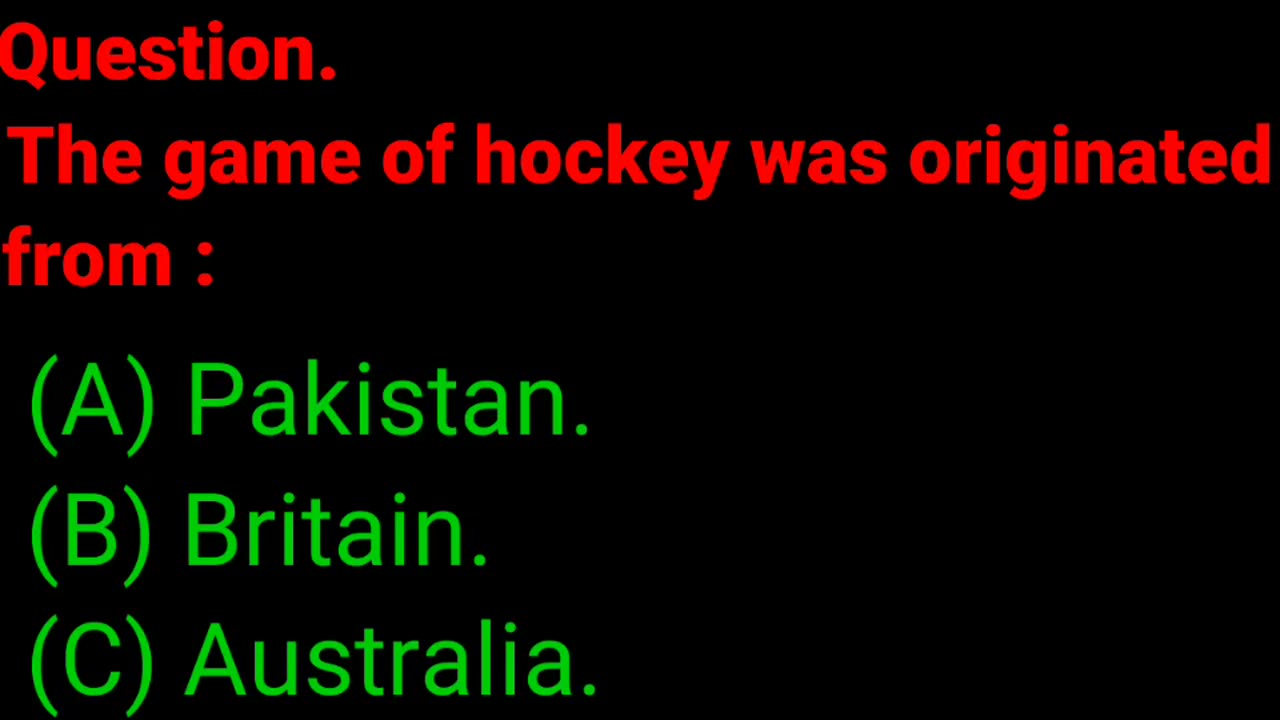 History of the game of hockey