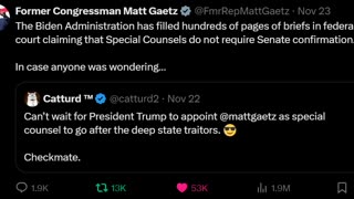 GAETZ hints at Special Counsel Appt