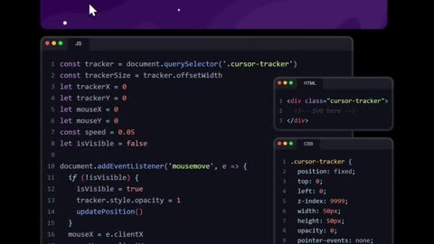 Cursor tracker animation 👨‍💻.