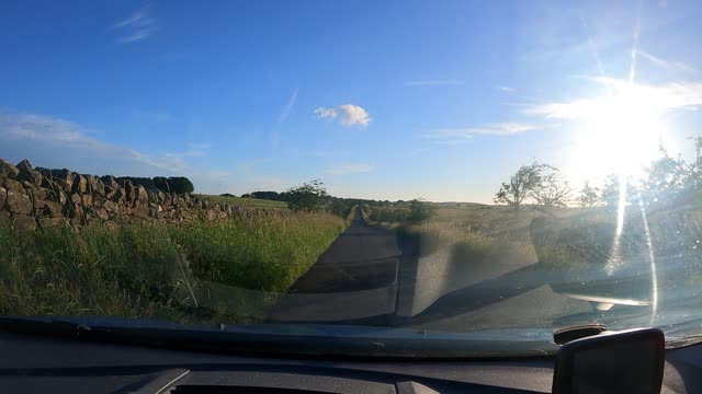 Driving near a part of Hadrian's wall in Cumbria.