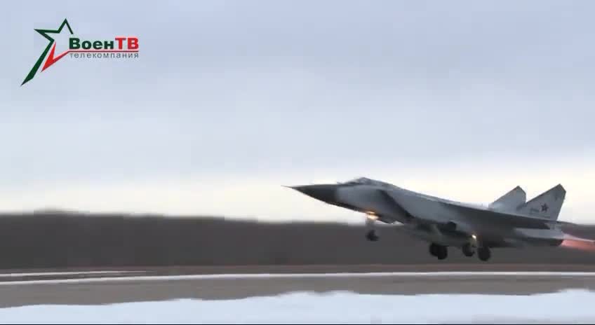 Belarus State Media shows a Mig-31k carrying a KH-47M2 Hypersonic Missile
