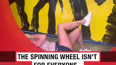 Woman falls from spinning tunnel 😵‍💫