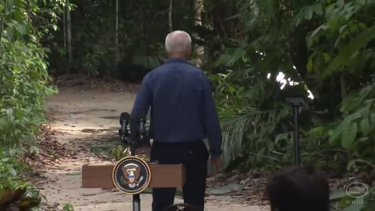 FUNNY: Biden Wanders Off Into The Amazon Rainforest After Speech