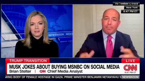 Brian Stelter Frets About 'Democratic Backsliding' If Elon Musk Purchases MSNBC