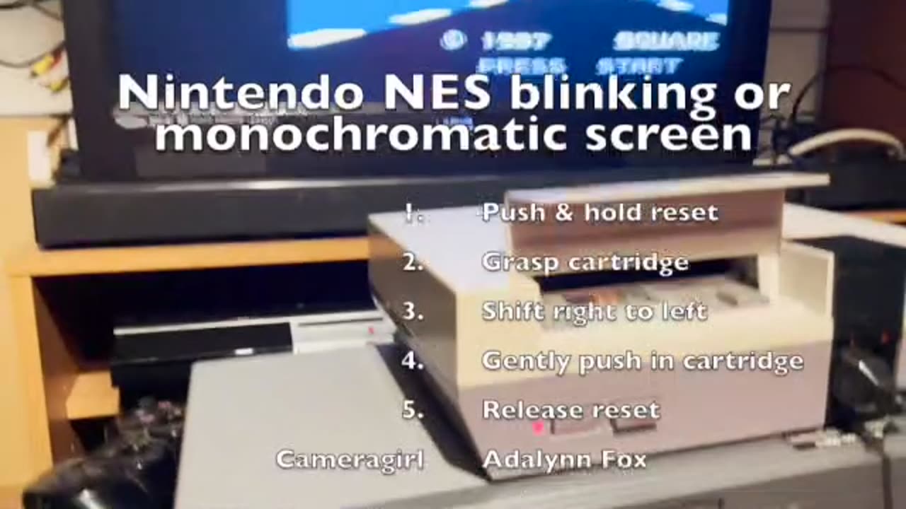 Simple fix that usually works for Original Nintendo NES blinking or monochromatic screen