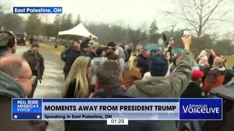 President Trump in East Palestine, Ohio.