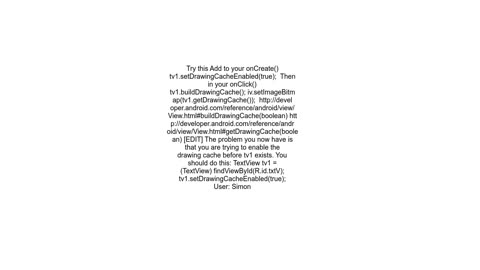 How to convert text of a TextView to bitmap in Android
