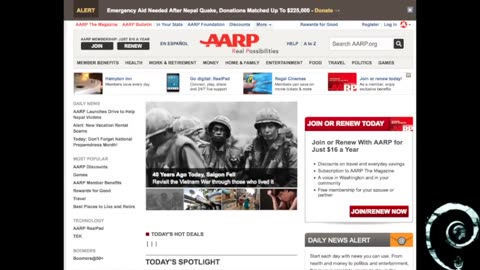 AARP Ad Declaring Outbreak & Martial Law