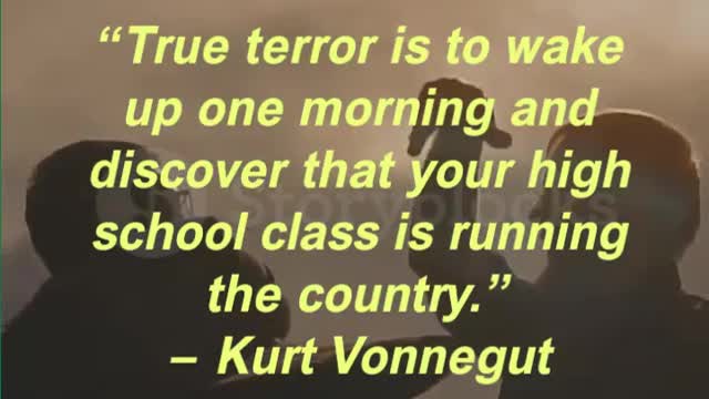 “True terror is to wake up one morning and discover that your high school class