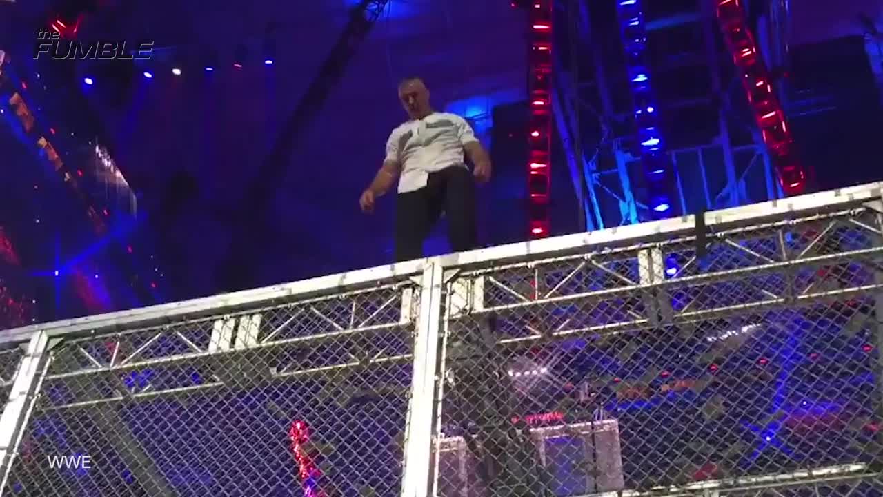 Wrestlemania 32: Shane McMahon Jumps Off Cage, Falls 20 Feet Into Table