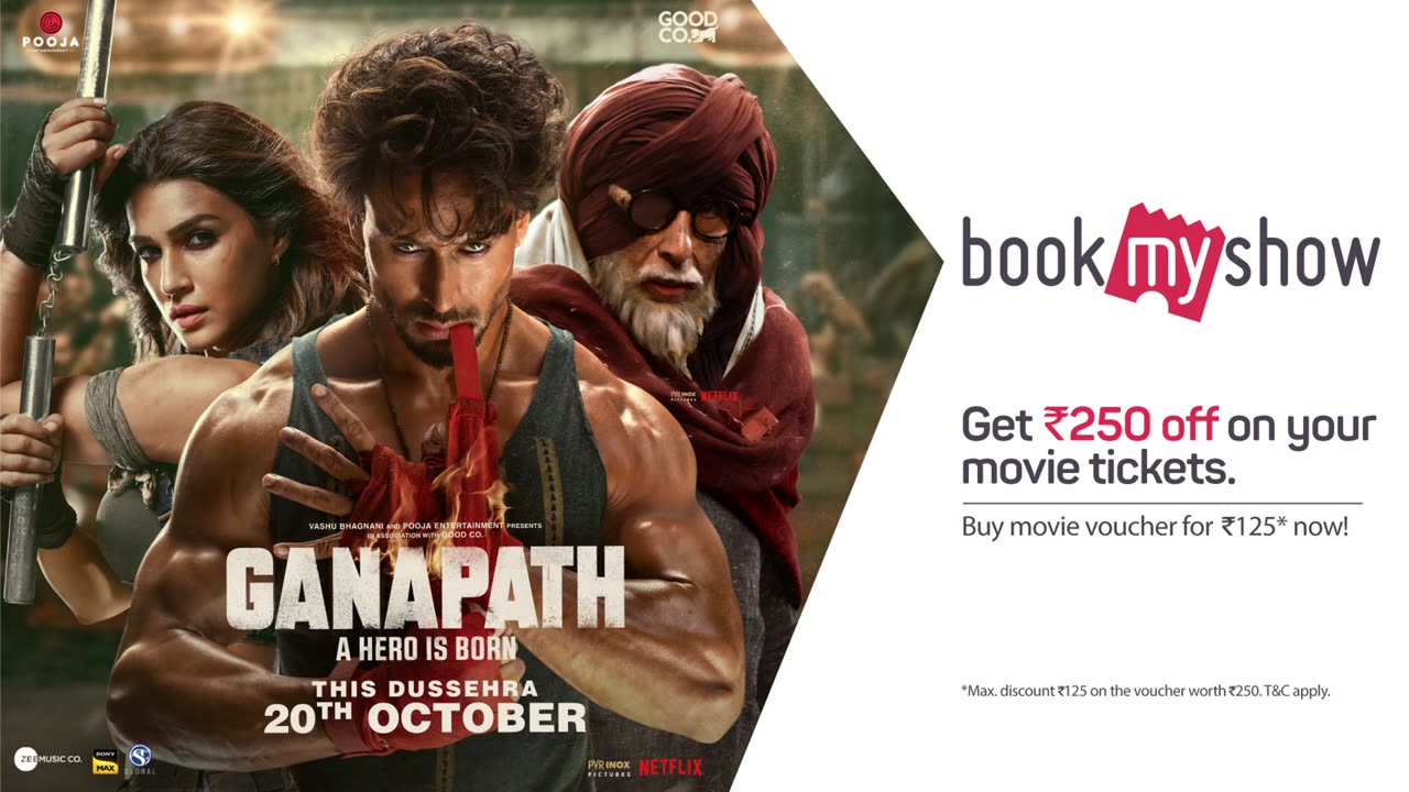 GANAPATH Official Hindi Trailer | Amitabh B, Tiger S, Kriti S | Vikas B, Jackky B | 20th Oct' 23